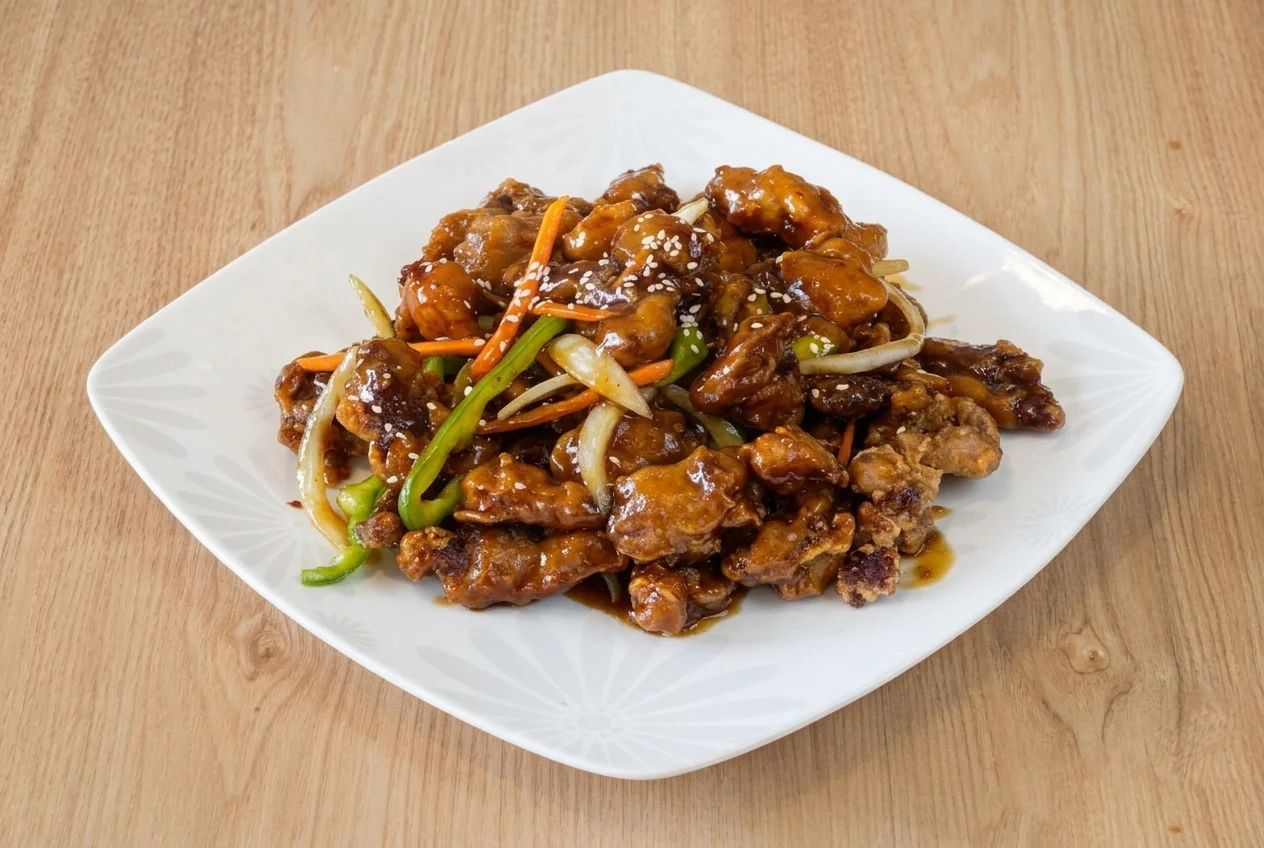 A plate of Ginger Beef